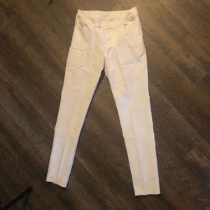 White soft copper key pants